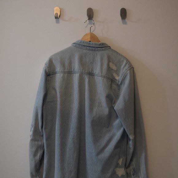 Zara Distressed Denim Jacket - Picture 2 of 2